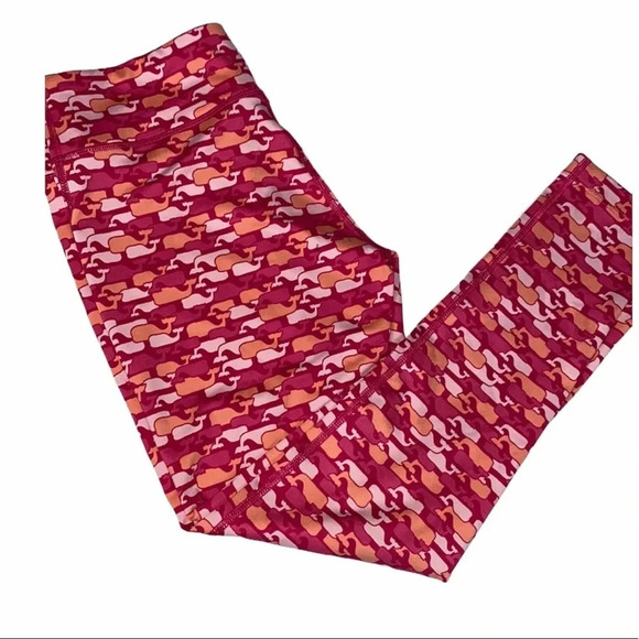 VINEYARD VINES GUC GIRLS LEGGINGS PANTS WHALES WINTER FALL SPRING BOTTOMS SIZE M - Picture 1 of 8